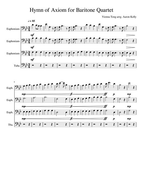 Free Sheet Music Transition I Hindsight Axiom Quartet